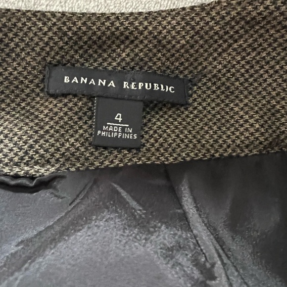 Banana Republic Pencil skirt | mermaid back | black and brown checkered size 4 - Picture 7 of 9